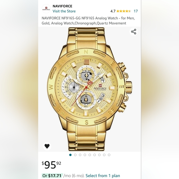 naviforce gold quartz chronograph - Picture 4 of 6